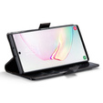 CASEME flipové puzdro pre Samsung Galaxy Note 10 Plus, Waxy Textured, čierne