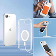 Magnetické puzdro MagSafe pre iPhone 16E, ERBORD CrystalMag, číre + sklo na displej