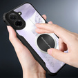 Puzdro pre Xiaomi Redmi A5, s magnetickým štítkom, transparentné / čierne