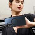 Matné puzdro pre Samsung Galaxy A17 5G, pre MagSafe, priesvitné čierne