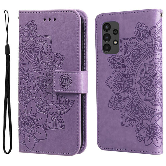 Klapkové puzdro pre Samsung Galaxy A13 4G, Mandala Flower, fialové