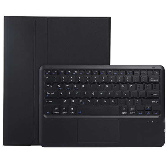 Puzdro + klávesnica Samsung Galaxy Tab S9+, Leather Pen Slot TouchPad, čierne