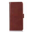 Klapkové puzdro pre T Phone 3 5G, Crazy Horse Wallet, hnedé