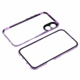 Puzdro pre iPhone 16, Magnetic Dual Glass, fialové
