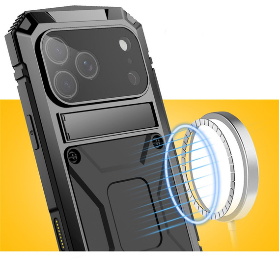 Puzdro R-JUST s podstavcom a integrovaným sklom pre iPhone 17 Pro