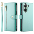 Klapkové puzdro pre Xiaomi Poco X7 Pro 5G, Wallet Zipper Pocket, zelený