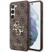 GUESS Obal na mobil pre Samsung Galaxy S24+ Plus, 4G Big Metal Logo, hnedé