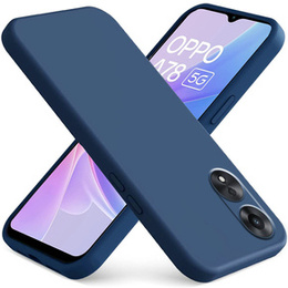 Obal na mobil pre Oppo A78 5G, Silicone Lite, tmavomodré