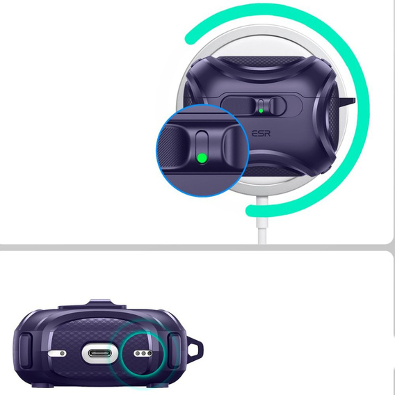 Puzdro na slúchadlá ESR Cyber FlickLock MagSafe pre Apple AirPods Pro 3