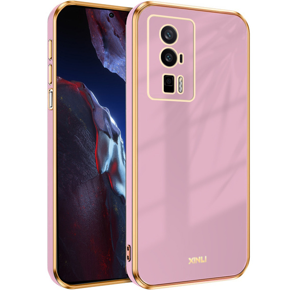 Puzdro pre Poco F5 Pro 5G, Glamour CamShield, fialové