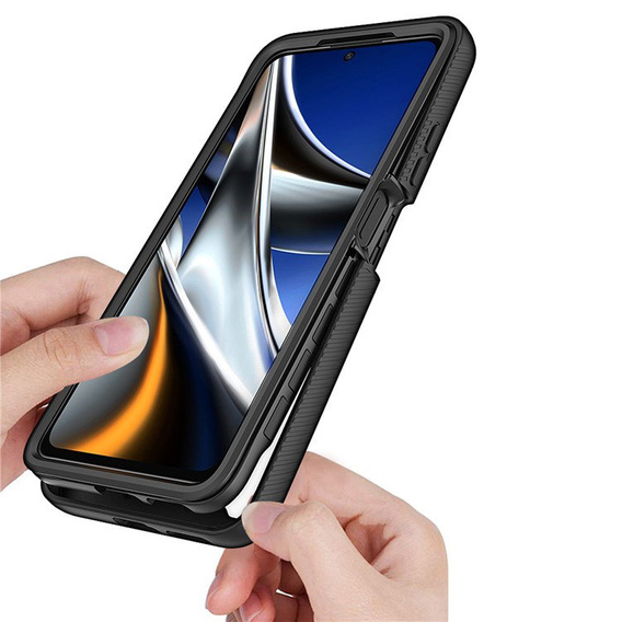 Puzdro pre Xiaomi Poco X4 Pro 5G, Shockproof, s fóliou, modré