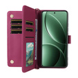 Puzdro s chlopňou pre Xiaomi Poco F7 Pro / F7 Ultra, Crossbody Leather Wallet, bordové