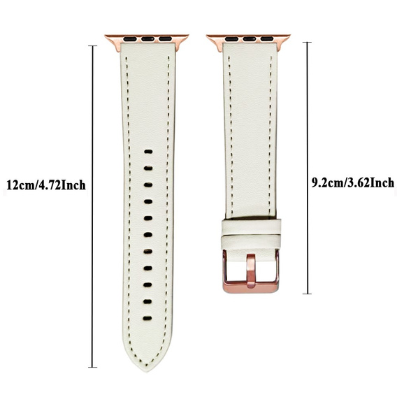 Kožený remienok pre Apple Watch 1/2/3/4/5/6/7/8/SE/Ultra 42/44/45/49 mm, čierny