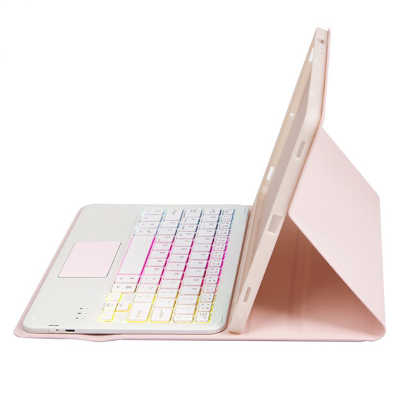 Puzdro + klávesnica Samsung Galaxy Tab A9+, with touchpad, ružové