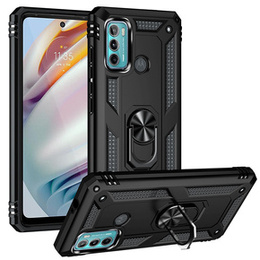 Pancierované obal na mobil pre Motorola Moto G60, Nox Case Ring, čierne