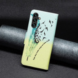 Klapkové puzdro pre Samsung Galaxy A05s, Wallet, Feather, modré