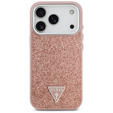 Puzdro GUESS Glitter Triangle Logo MagSafe pre iPhone 17 Pro