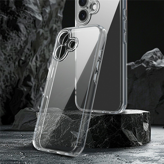 Puzdro pre iPhone 17, s krytom fotoaparátu, priehľadné