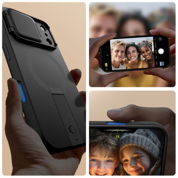 Ochranné puzdro Tech-Protect Kevlar Aura s podstavcom a funkciou MagSafe pre iPhone 17 Pro Max