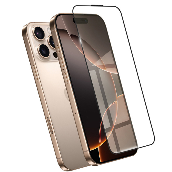3D tvrdené sklo pre iPhone 16 Pro, čierne