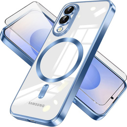 Puzdro pre Samsung Galaxy S25 Edge, Electro MagSafe, modré + sklo na displej