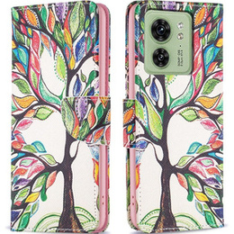 Klapkové puzdro pre Motorola Edge 40 5G, Wallet, tree of life, modré