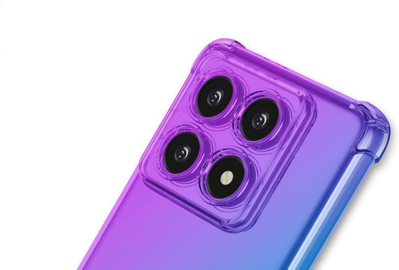 Puzdro pre Xiaomi 14T Pro, Gradient Dropproof, Fialová / modrá