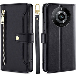 Klapkové puzdro pre Realme 11 Pro 5G / Pro+ 5G, Wallet Zipper Pocket, čierne