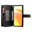 Klapkové puzdro pre Oppo Reno 13 Pro 5G, Wallet Zipper Pocket, čierne