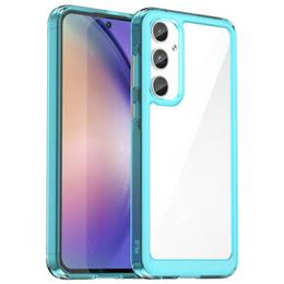 Obal na mobil pre Samsung Galaxy A55 5G, Fusion Hybrid, transparentné / modré