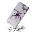 Klapkové puzdro pre Oppo A17, Wallet, kwiat, biele