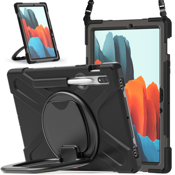 Puzdro pre Samsung Galaxy Tab S10 Lite / S10 FE / S9 FE / S9 / S8 / Tab S7, obrnené otočné 360, čierne