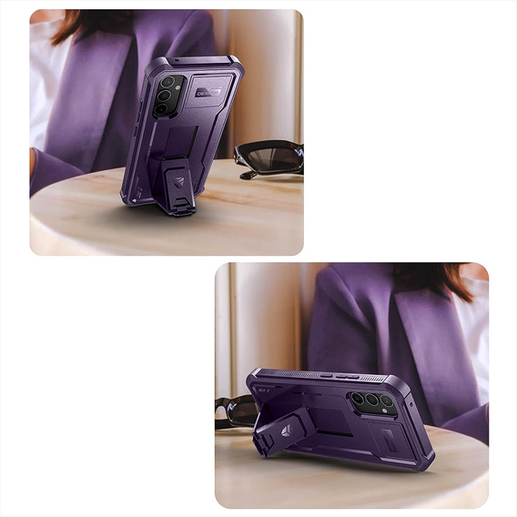 Obrnené puzdro pre Samsung Galaxy A54 5G, Dexnor Full Body (Two Frames), fialové