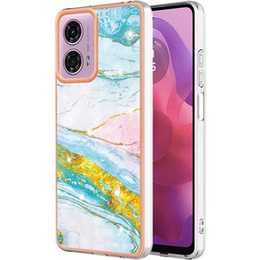 Ochranné puzdro pre Motorola Moto G24 / G24 Power / G04, Marble Slim Case, modré