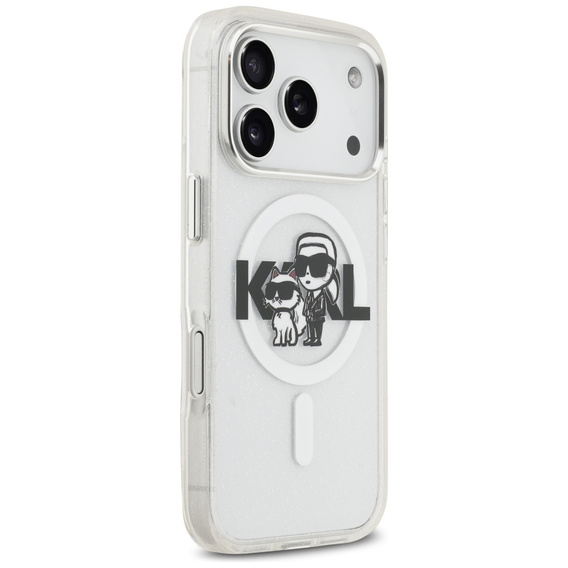 Karl Lagerfeld IML Glitter Karl a Choupette MagSafe puzdro pre iPhone 17 Pro
