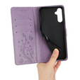 Klapkové puzdro pre Samsung Galaxy A55 5G, Wallet, Butterfly, fialové