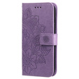 Klapkové puzdro pre Xiaomi Redmi Note 12 5G / POCO X5 5G, Mandala Flower, fialové