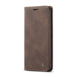CASEME puzdro pre Samsung Galaxy S21 FE, Leather Wallet Case, káva