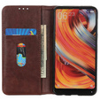 Obal na mobil pre Samsung Galaxy A56, Wallet Litchi Leather, hnedé