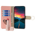 Flipové puzdro pre Samsung Galaxy A56 5G, Wallet Zipper Pocket, so zrkadlom, ružové