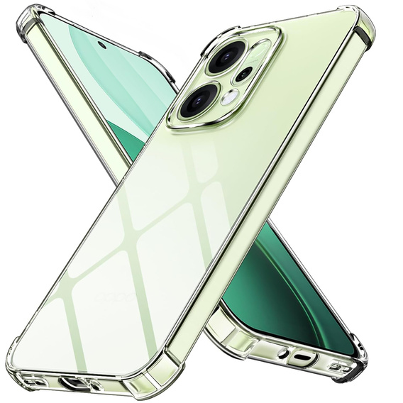 Puzdro pre Oppo Reno 14, vystužené, s ochranou fotoaparátu, priehľadné