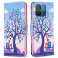 Klapkové puzdro pre Xiaomi Redmi 12C, Wallet, tree & owls, modré