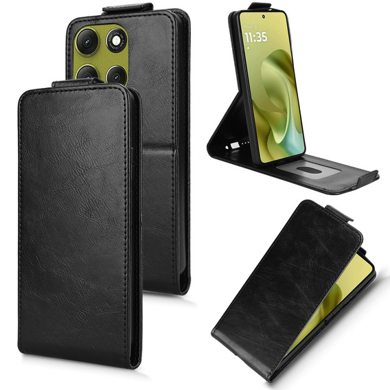 Flipové puzdro pre Xiaomi Redmi 15 5G / 4G, flipové puzdro, čierne
