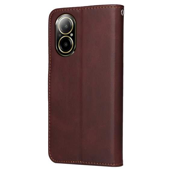 Klapkové puzdro pre Realme C67, Leather Wallet, hnedé