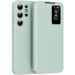 Flipové puzdro pre Samsung Galaxy S25 Ultra, Smart View Wallet, zelený