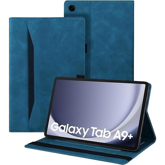 Puzdro pre Samsung Galaxy Tab A9+, Classic, s priestorom pre stylus, modré