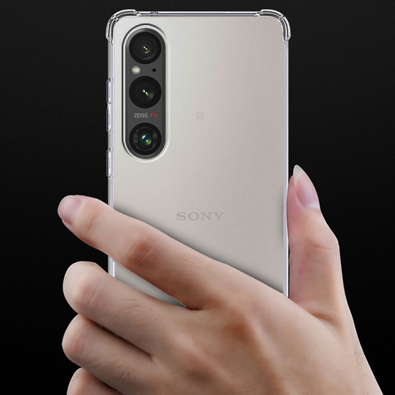 Obal na mobil pre Sony Xperia 1 V, Dropproof, priehľadné