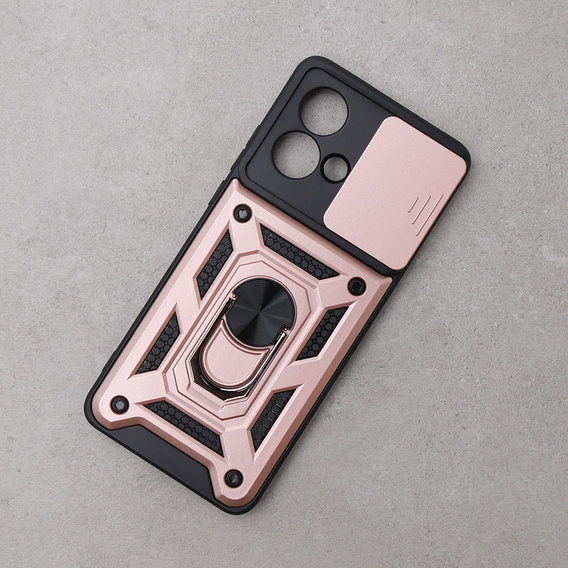 Obal na mobil pre Motorola Edge 40 Neo, CamShield Slide, ružové rose gold