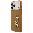 Puzdro Karl Script Logo od Karla Lagerfelda – s kovovými gombíkmi pre iPhone 17 Pro Max