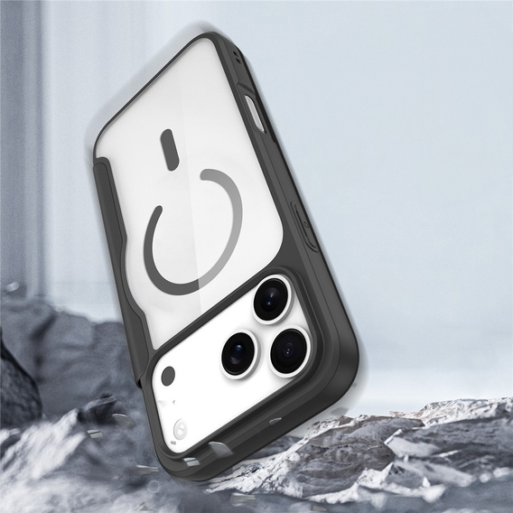 Puzdro Dux Ducis pre iPhone 17 Pro Max, Skin X Pro, s chlopňou, pre MagSafe, čierne